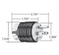 Bachmann USA-Stecker 2-polig   BM0022544 