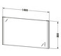 Duravit Lichtspiegel XSquare 140 x 80 x 3,3 cm, 72 W, LED, chrom