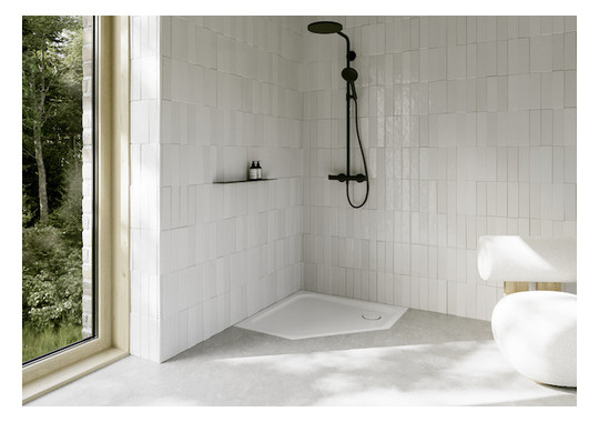 Duschwanne BetteCaro 5319 80x80x3,5cm, Glasur, natura