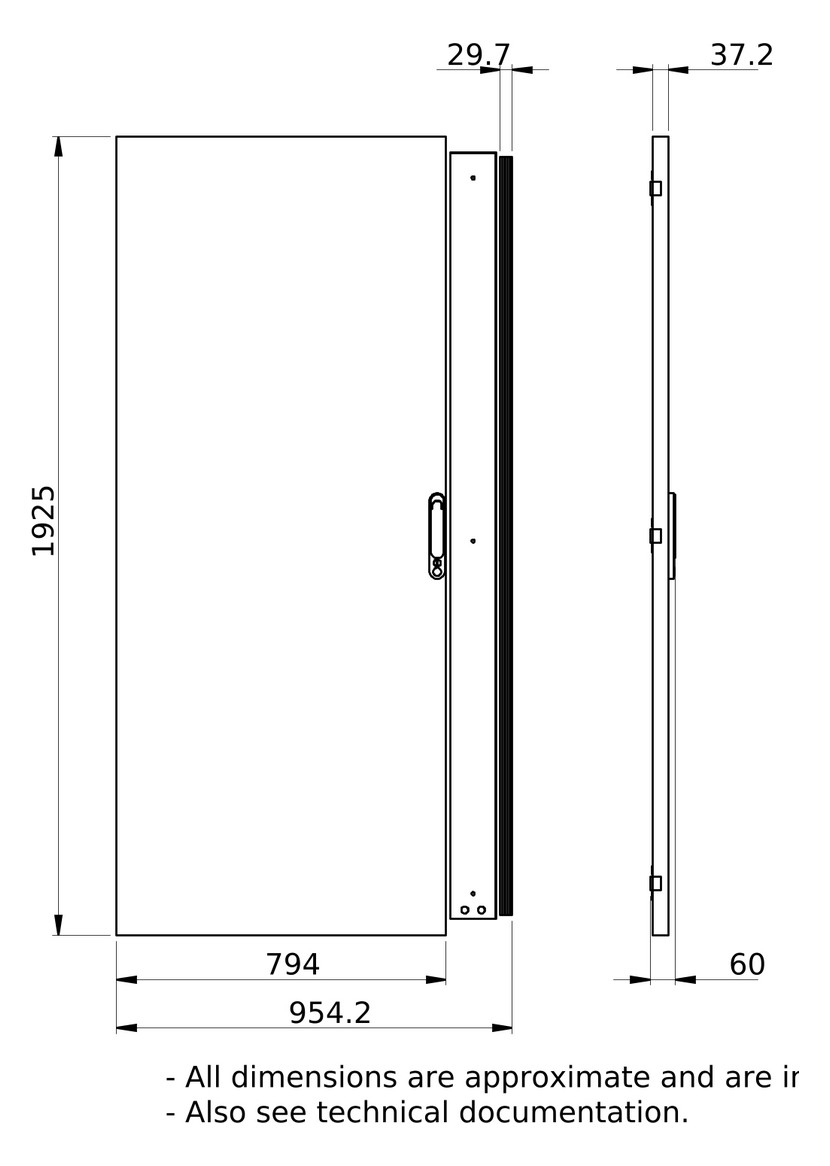 Fachtür IP30 ST H2000xB800xT30mm