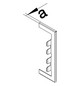 Wandanschlussblende GEB-K B210xT68mm sym ST lgr RAL7035 hfr besch