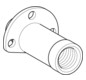Geberit Anschluss R 1/2 x Rp 1/2, 6,6 cm, mit AG MF 1/2", gerade, Rotguss