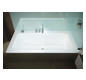 Kaldewei Badewanne PURO SET WIDE links 668 Griffloch, Antislip, manhattan, 170x75cm, Überlauf mittig