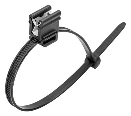 Kabelbinder L200mm sw 4,6x1mm hfr PA -40-85°C Polyamid (PA) KstZunge/Nase