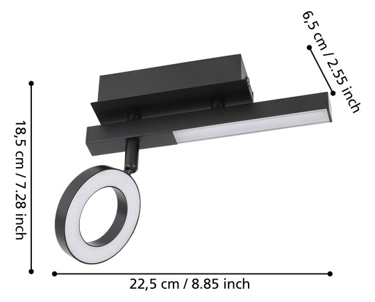 EGLO Spot CARDILLIO 2 schwarz LED 900513 