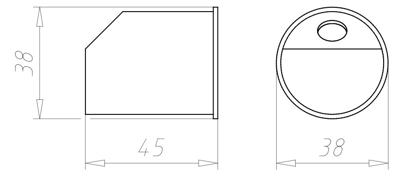 Verbindungsdose HW luftd Ø35x45mm Kst IP3X rnd