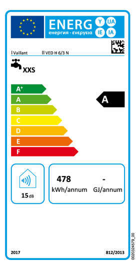 Vaillant                 miniVED H 6/3 N 
