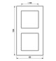 Einbaurahmen 2f alu glz A / A 550 Kst f.GEB-K Unterputzmontage Thermopl