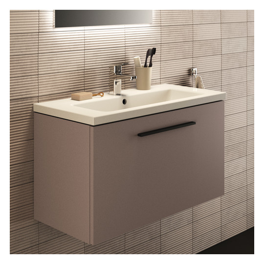 Ideal-Standard Möbel-Waschtischunterschrank i.life S 1 Auszug, 80 x 37,5 x 44 cm, carbongrau matt