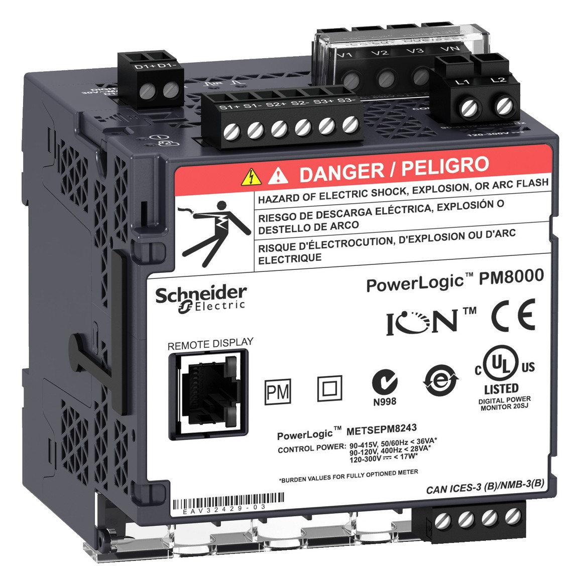 Messwandlerzähler Vierlei elektr digi C 5A RS-485 10A 57V/N-L 100-690V/L-L S0