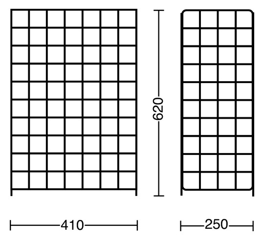CWS Papierkorb Line Paradise Typ 301, ca. 60 l, HxBxT 620x410x250 mm, weiß