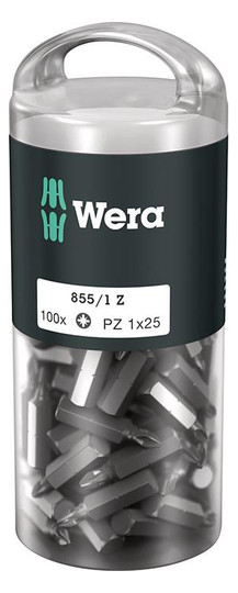 Wera-Bits Pozidriv 855/1Z PZ DIY100 - 100x PZ1x25
