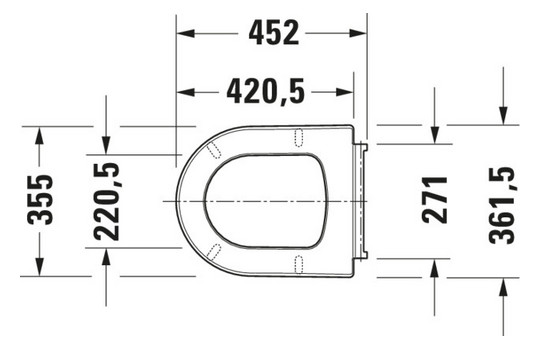 Duravit WC-Sitz Me by Starck Scharniere Edelstahl, mit Absenkautomatik, abnehmbar, weiß