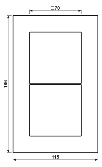 Einbaurahmen 2f aws glz LS / LS PLUS Glas f.GEB-K Unterputzmontage