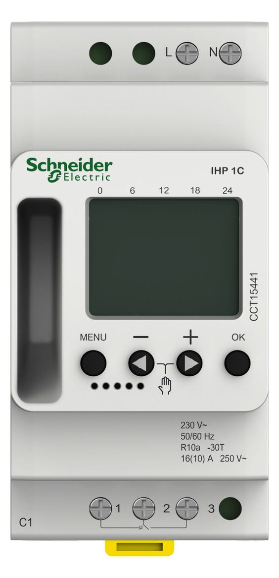 Schaltuhr digi 230VAC 1kan 87600h 2,5TE REG 24 h Programm Wochenprogramm