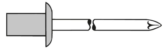 GESIPA-CAP-Blindniete Alu/Nirosta - 4,8x12,5 mm (VPE=500)
