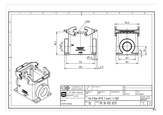 HART Sockelgehäuse           09300320231 