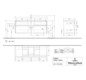 V&B Waschtischunterschrank Collaro 140x54,8x50cm, Waschtisch mittig, LED-Beleuchtung 10,4 W, glossy grey