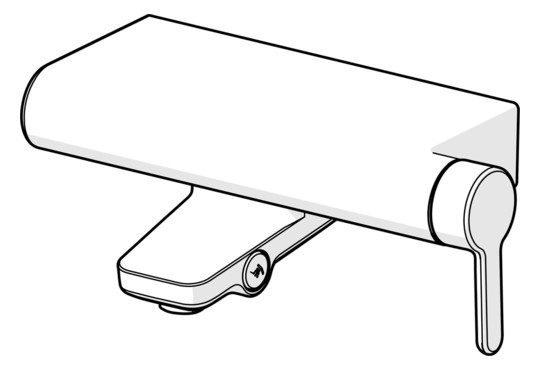 HANSA Wannen-Einhebelmischer HANSADESIGNO Style AP, Ausladung 146mm, chrom