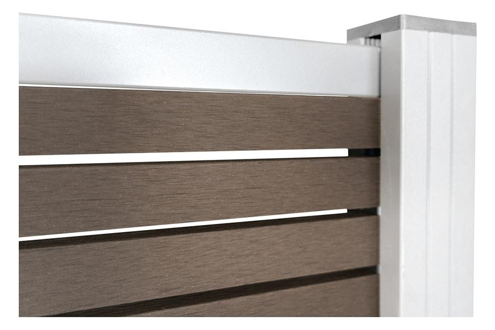 Bild HÖRVIG-Serie SILBER 180 x 180 cm, SCHOKOBRAUN inkl. Start-& Abschluss BPC-Steckz - n.a.-1