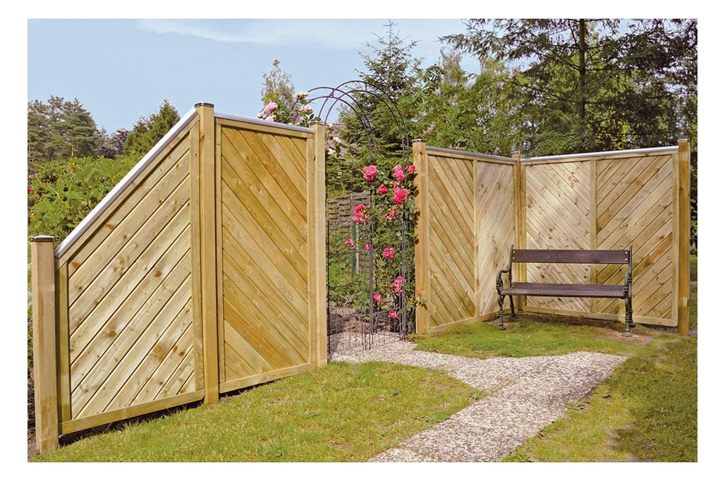 Bild CLASSIC-Diagonal ECKE 90 x 180/90 cm, ECKE Rahmen 40/70 mm, Profilbretter 16/118 - n.a.-1