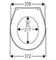 HARO WC-Sitz Passat Scharniere Edelstahl, Fastfixmutter, Exzenter, pergamon