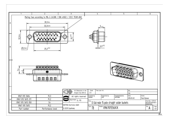 HART HARTING MIN-D 15 STI-L  09670155615 