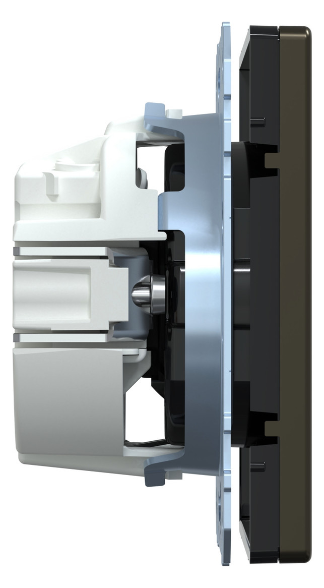 Steckdose 1f mokka glz System Design UP m.BS Mit erhöhtem Berührungsschutz IP20