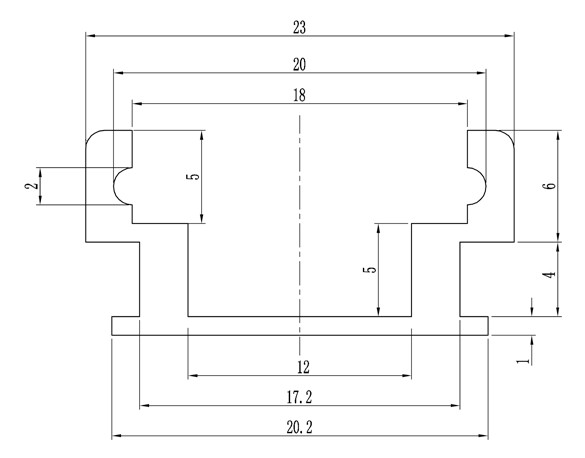 Profil IP68 2000x23x11mm Zubehör
