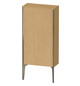 Duravit Halbhochschrank XViu 50x24x89cm, champagner matt, Tür links, Eiche natur