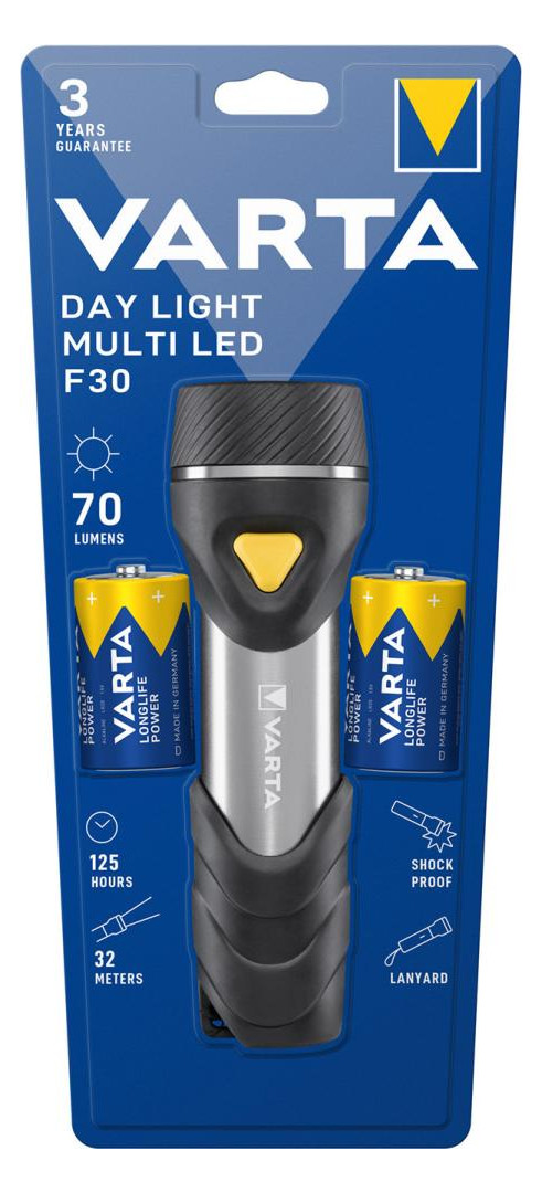 Bild LED Taschenlampe Day Light Multi F30 inkl. 2 Batterien Longline Power D - VARTA-1