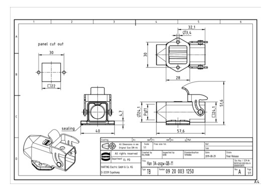 HART Sockelgehäuse           09200031250 
