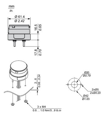 Signalsäulenelement Fuß Kst sw