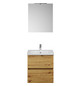 Burgbad Waschtisch-Kombination Rocio mit Spiegel, 60,5 x 200 x 46,5 cm, Eiche Dekor Urban