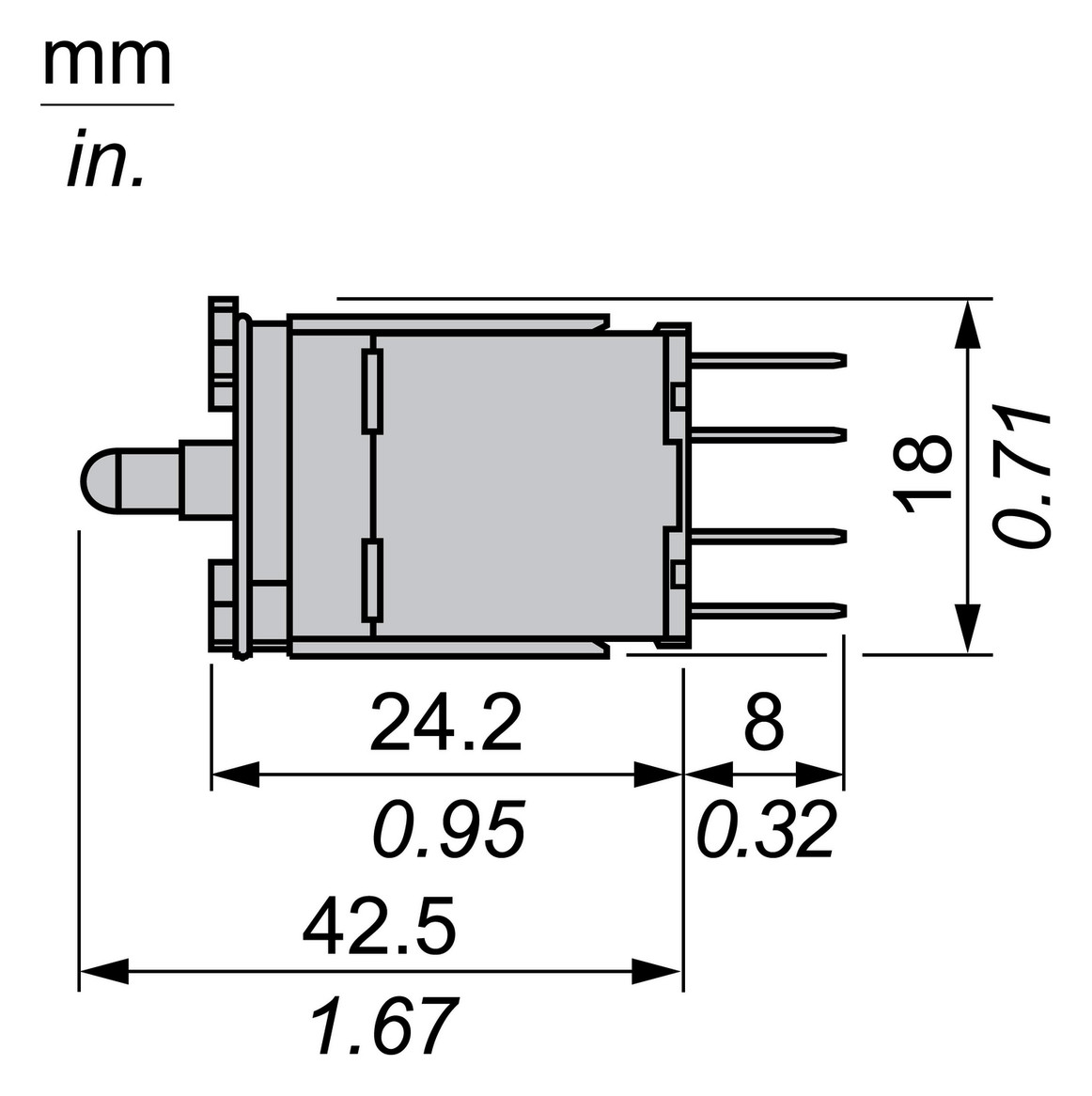 Lampenfassungsblock LED UC Frontbef ws 12-24V