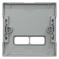 Zentralplatte USB 2f alu-si Klemmbef m.Aufdr aluminium-silber