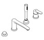 GROHE 4-Loch-Wannenkombination Eurostyle Cosmopolitan Auslauf Aufnahme vormontiert, Umstellung Wanne/Brause, chrom