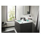 hansgrohe 3-Loch-Waschtisch-Armatur 110 Finoris mit Push-Open-Ablaufgarnitur, mattschwarz
