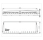 Patchpanel 16Ports Wandmont Schirm RAL9001 110x325x43,5mm