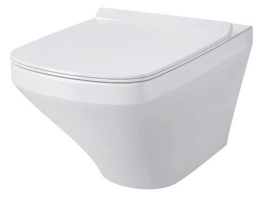 Duravit WC-Sitz DuraStyle ohne Absenkautomatik, Scharniere Edelstahl, weiß