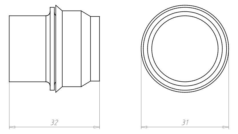 Leitungsauslass Rohr beton Ø20mm 1f Leitungsauslass Rohr beton Ø20mm 1f