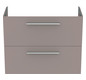 Ideal-Standard Möbel-Waschtischunterschrank i.life S 2 Auszüge, 80 x 37,5 x 63 cm, carbongrau matt