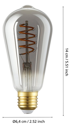 EGLO Leuchtmittel ZIG-E27-ST64 4W 110285 