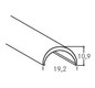 Abblendung ws sym direkt Kst 2000x19,2x10,9mm