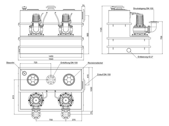Zehnder-Pumpen Abwasser-Hebeanlage WUZ Doppel 5,5