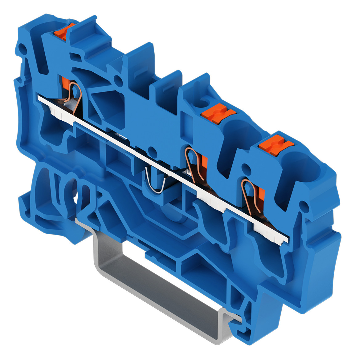 Reihenklemme 0,25-4qmm 1Etage 3kl bl 24A TS35 Hutschiene TH35