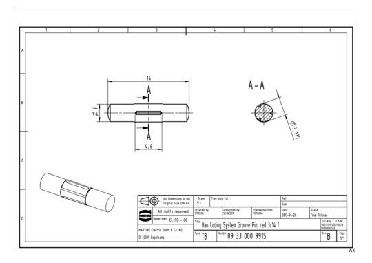 HART Flachsteck-Codierung    09330009915 