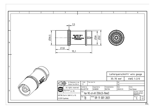 HART Han 1HC-sti-AX (350A,35 09110012651 