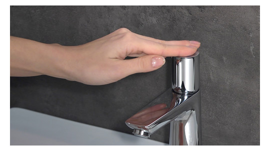 hansgrohe Waschtisch-Einhebelmischer 110 Talis Select E mit Zugstangen-Ablaufgarnitur, chrom