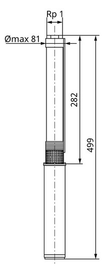 Wilo Unterwassermotorpumpe Sub TWU 3.03-05-HS-ECP-B, 0,9 kW, Rp 1